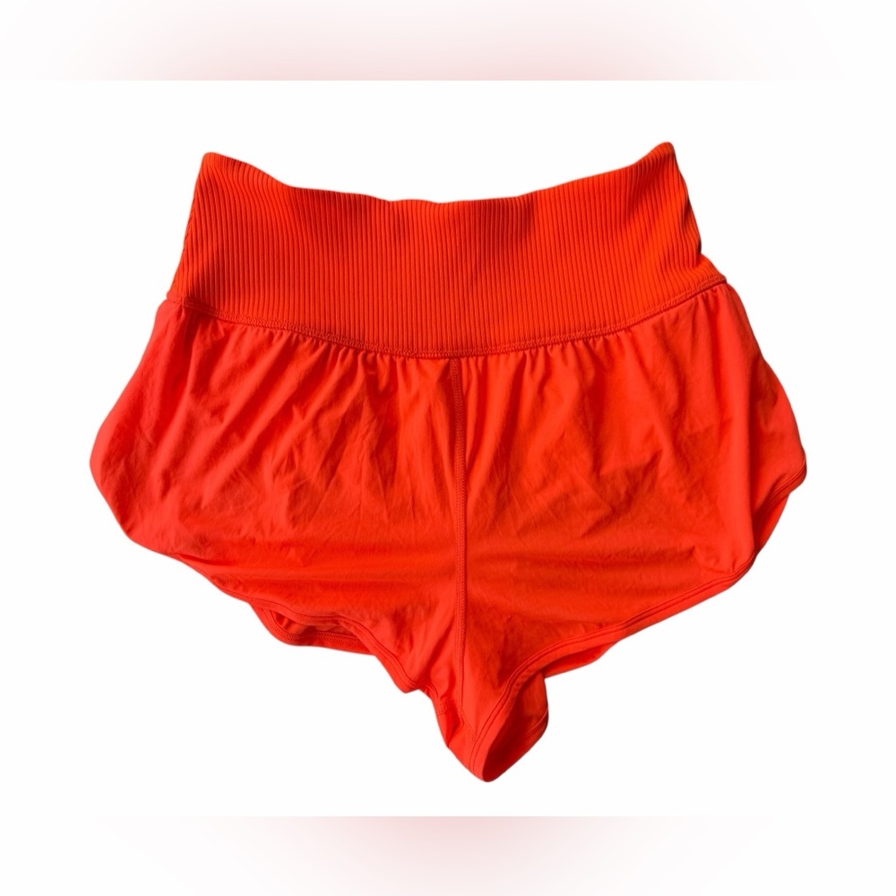 Free People Movement Game Time Running Shorts Neon Coral Womens Medium - Picture 4 of 7